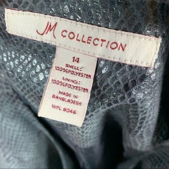 JM collection jacket 14 faux leather snake print - Picture 8 of 9